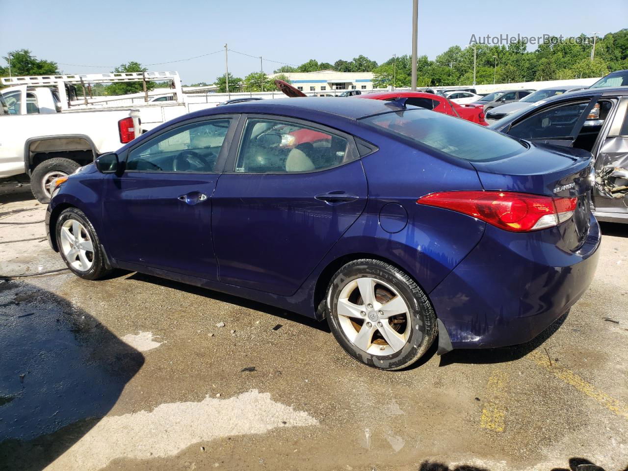 2013 Hyundai Elantra Gls Blue vin: 5NPDH4AE5DH279207