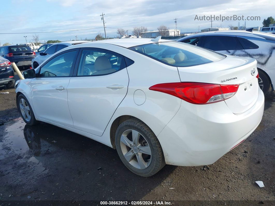 2013 Hyundai Elantra Gls White vin: 5NPDH4AE5DH314764