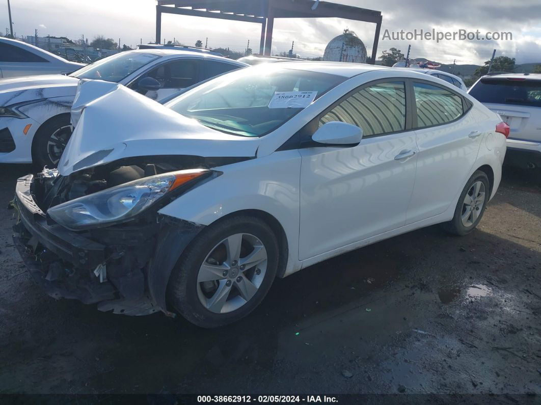 2013 Hyundai Elantra Gls White vin: 5NPDH4AE5DH314764