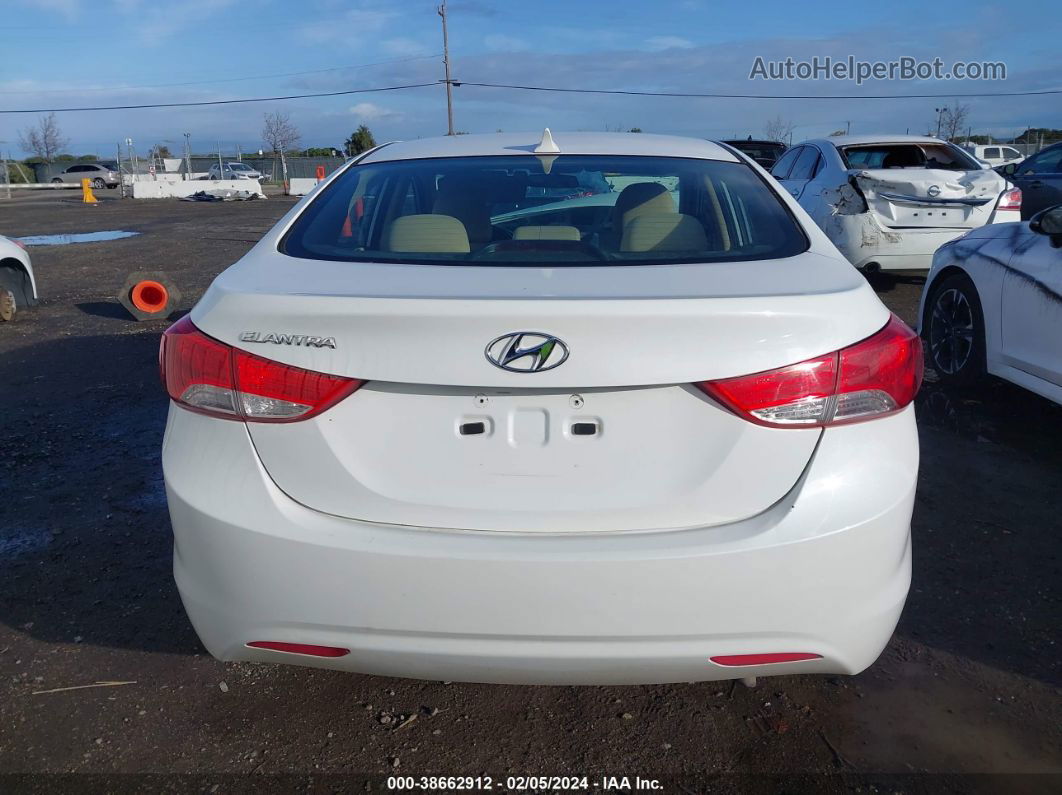 2013 Hyundai Elantra Gls White vin: 5NPDH4AE5DH314764