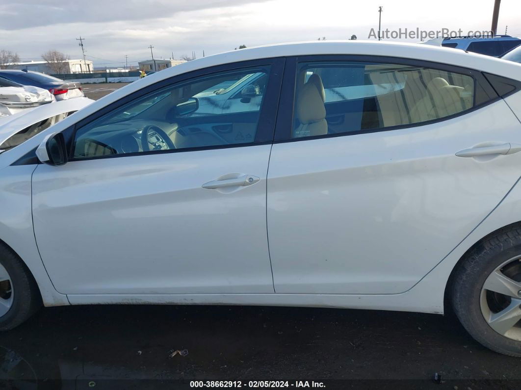 2013 Hyundai Elantra Gls White vin: 5NPDH4AE5DH314764