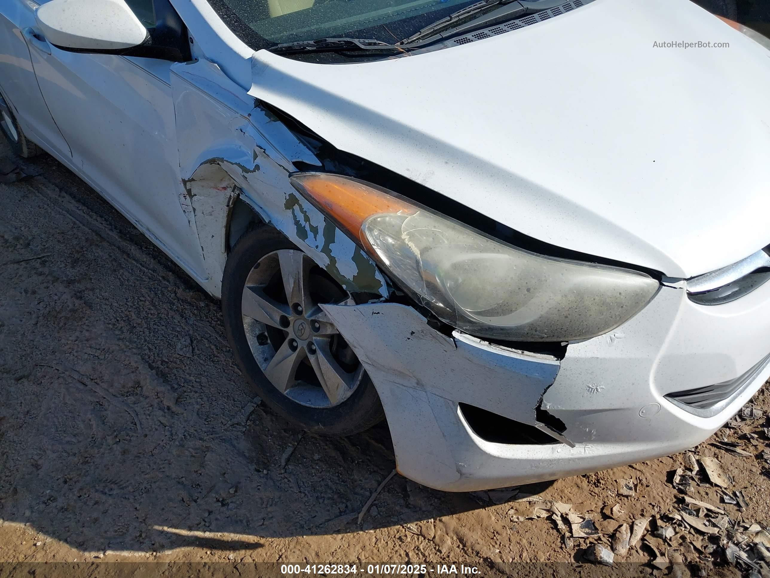 2013 Hyundai Elantra Gls Белый vin: 5NPDH4AE5DH330317