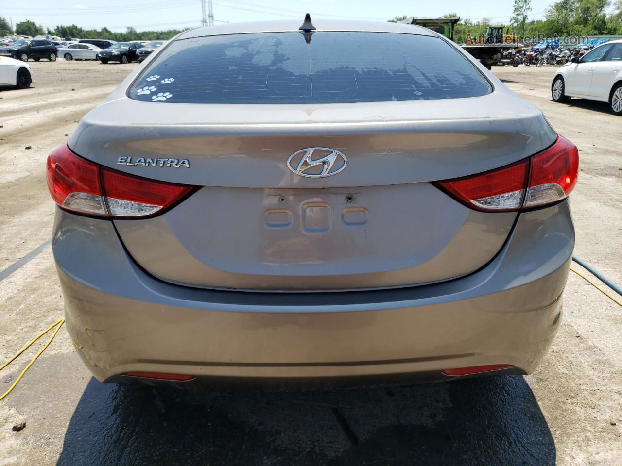 2013 Hyundai Elantra Gls Gray vin: 5NPDH4AE5DH344086