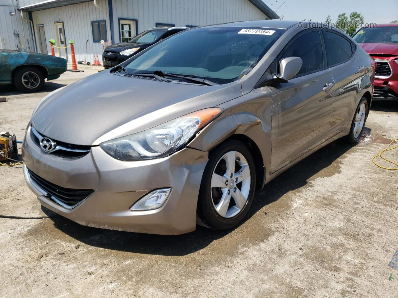 2013 Hyundai Elantra Gls Gray vin: 5NPDH4AE5DH344086