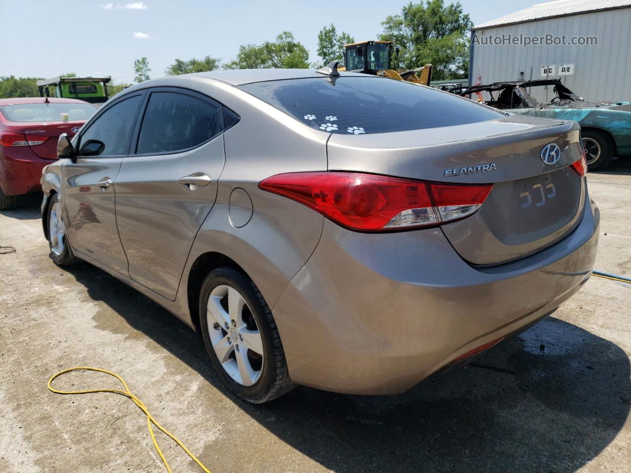 2013 Hyundai Elantra Gls Gray vin: 5NPDH4AE5DH344086