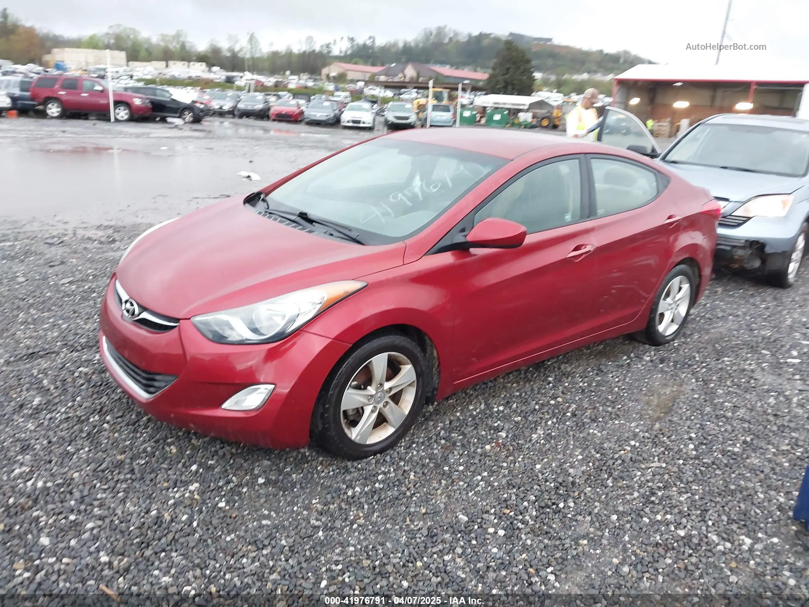 2013 Hyundai Elantra Gls Burgundy vin: 5NPDH4AE5DH347084