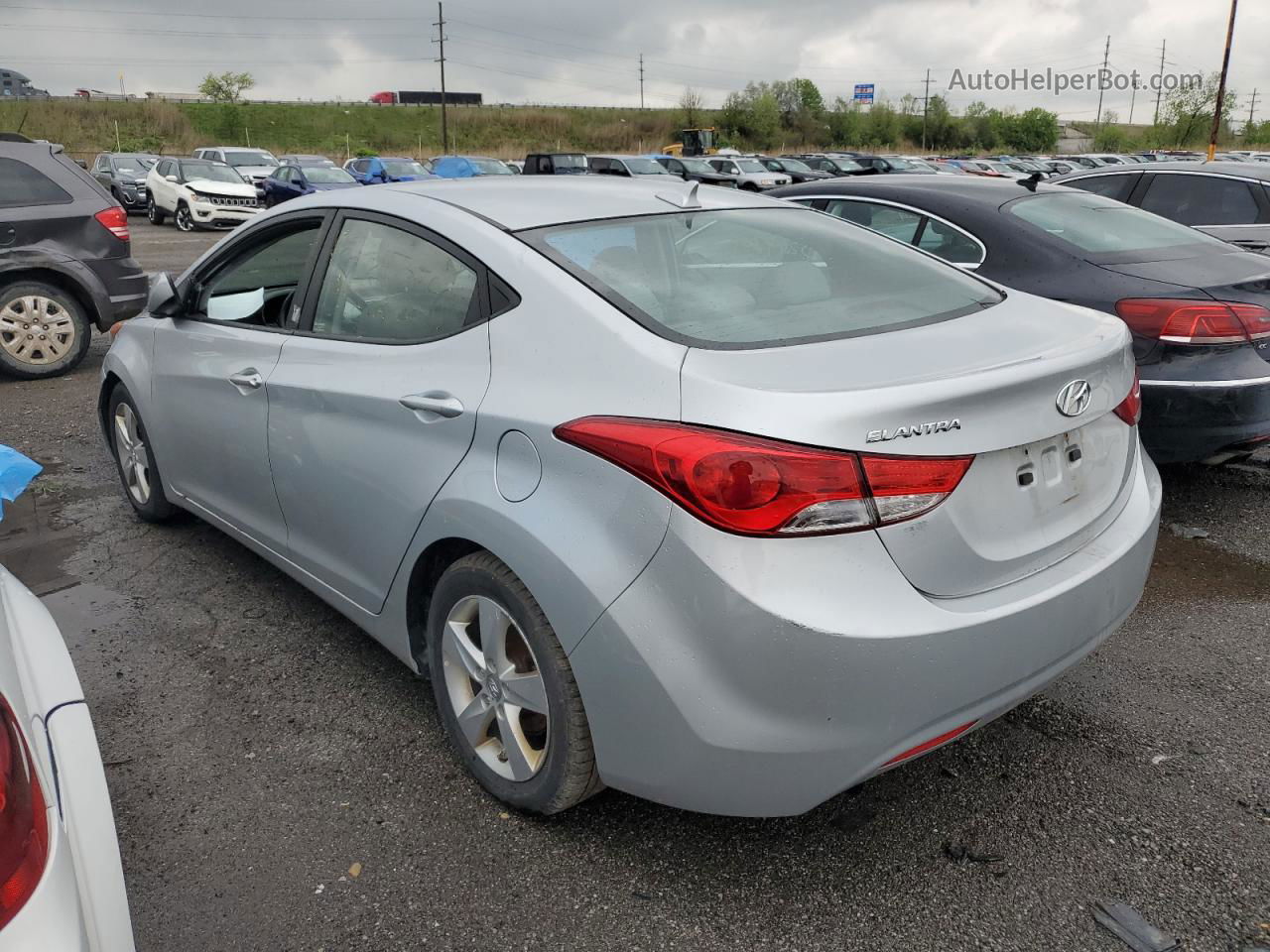 2013 Hyundai Elantra Gls Silver vin: 5NPDH4AE5DH367710