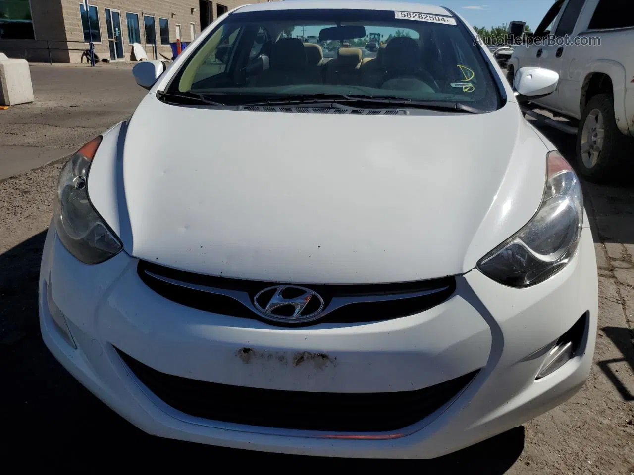 2013 Hyundai Elantra Gls White vin: 5NPDH4AE5DH368985