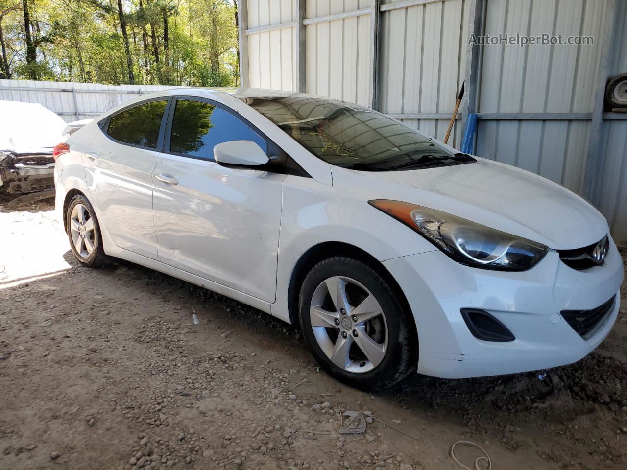 2013 Hyundai Elantra Gls Белый vin: 5NPDH4AE5DH381476