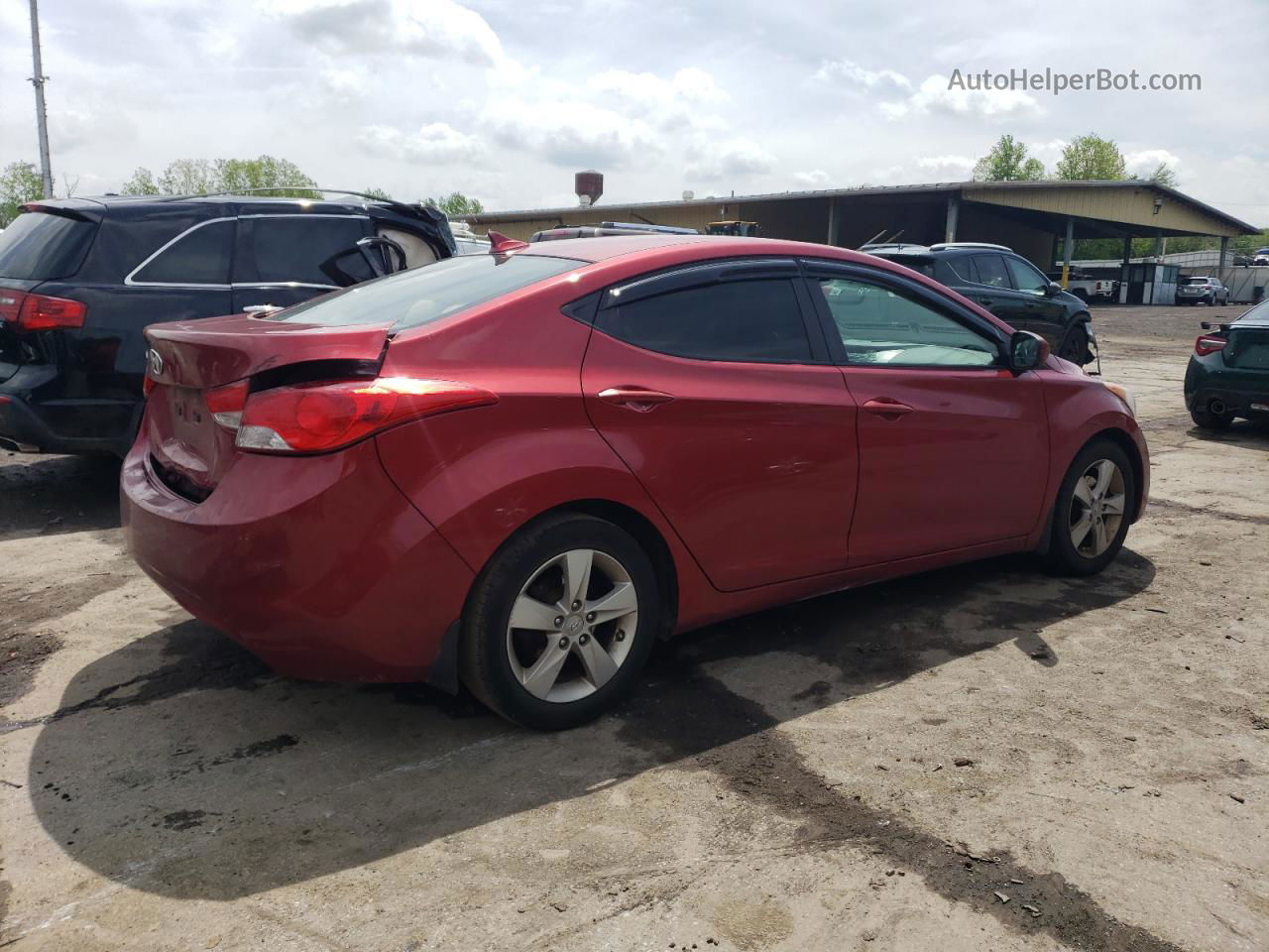 2013 Hyundai Elantra Gls Красный vin: 5NPDH4AE5DH393515