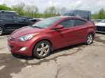 2013 Hyundai Elantra Gls Red vin: 5NPDH4AE5DH393515