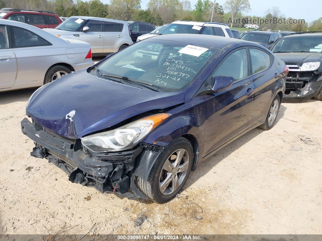 2013 Hyundai Elantra Gls Blue vin: 5NPDH4AE5DH404397