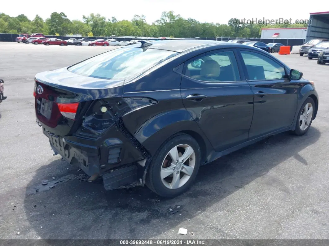 2013 Hyundai Elantra Gls Black vin: 5NPDH4AE5DH416307