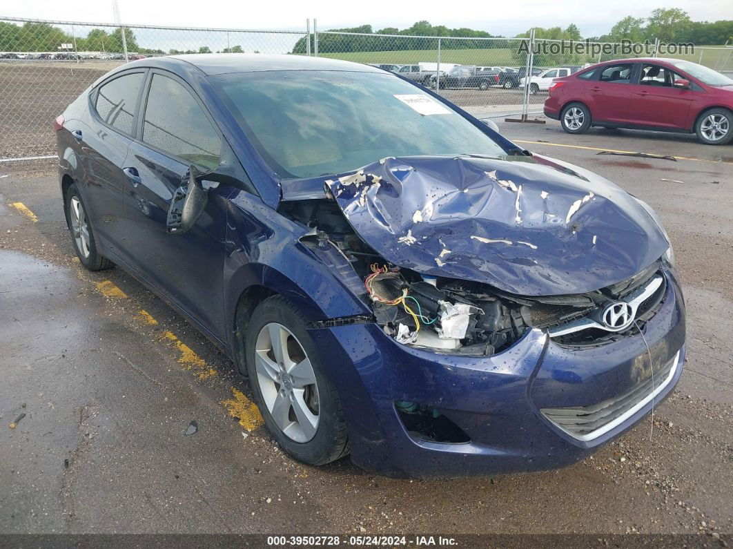 2013 Hyundai Elantra Gls Blue vin: 5NPDH4AE5DH425010