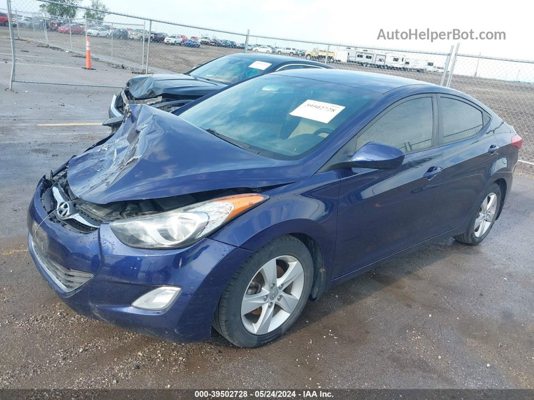 2013 Hyundai Elantra Gls Blue vin: 5NPDH4AE5DH425010