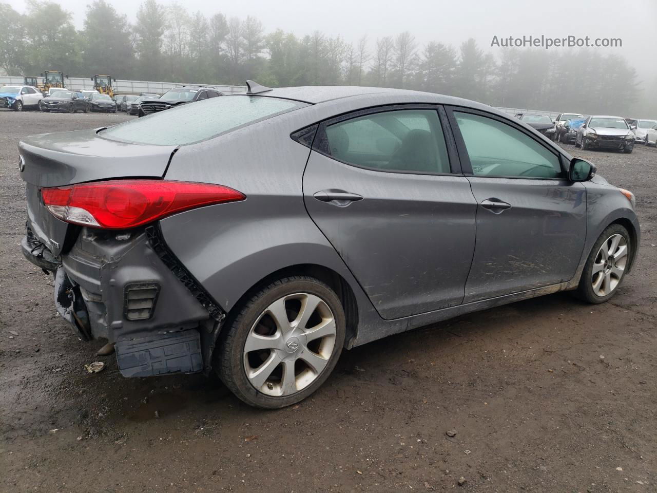 2013 Hyundai Elantra Gls Gray vin: 5NPDH4AE5DH441014