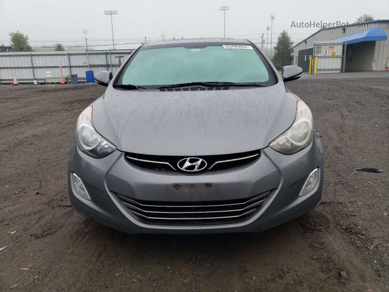 2013 Hyundai Elantra Gls Gray vin: 5NPDH4AE5DH441014