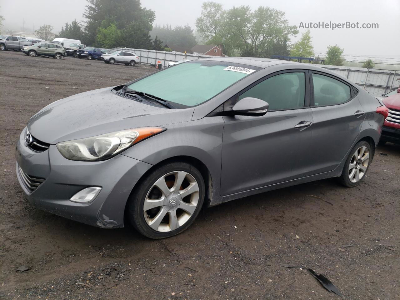 2013 Hyundai Elantra Gls Gray vin: 5NPDH4AE5DH441014