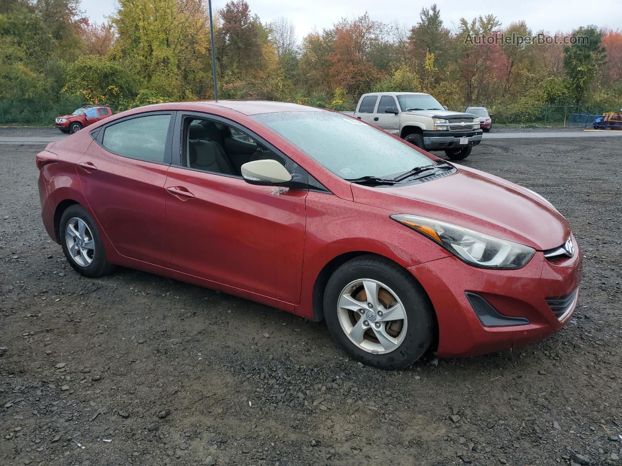 2014 Hyundai Elantra Se Red vin: 5NPDH4AE5EH458185