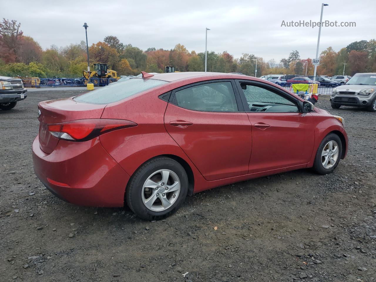 2014 Hyundai Elantra Se Red vin: 5NPDH4AE5EH458185