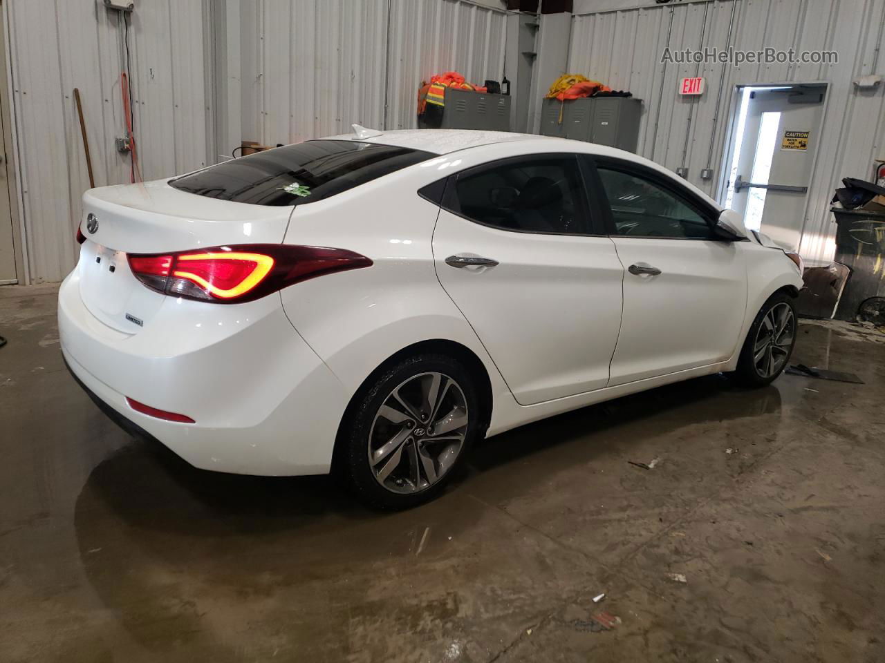 2014 Hyundai Elantra Se White vin: 5NPDH4AE5EH465301