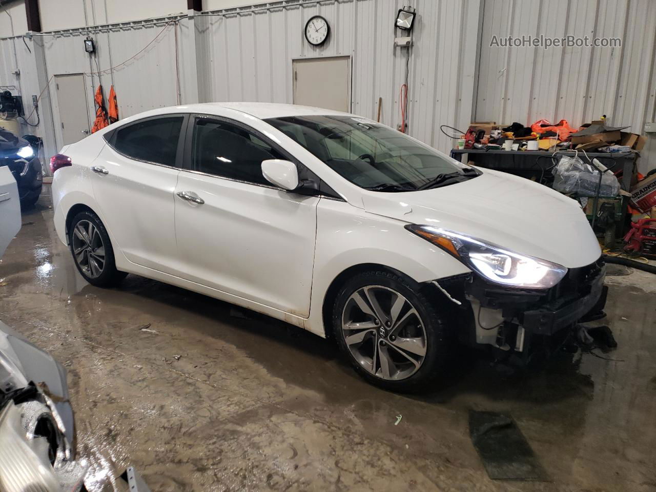 2014 Hyundai Elantra Se White vin: 5NPDH4AE5EH465301