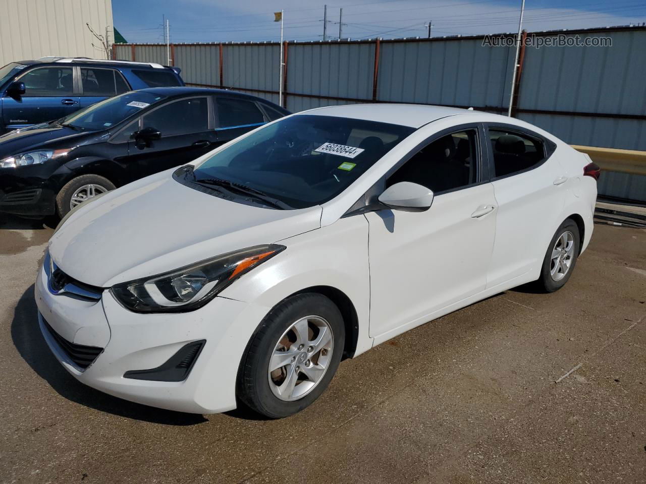 2014 Hyundai Elantra Se White vin: 5NPDH4AE5EH474189