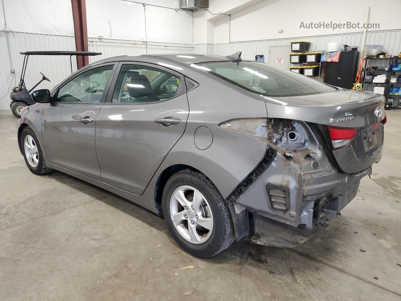 2014 Hyundai Elantra Se Gray vin: 5NPDH4AE5EH476699