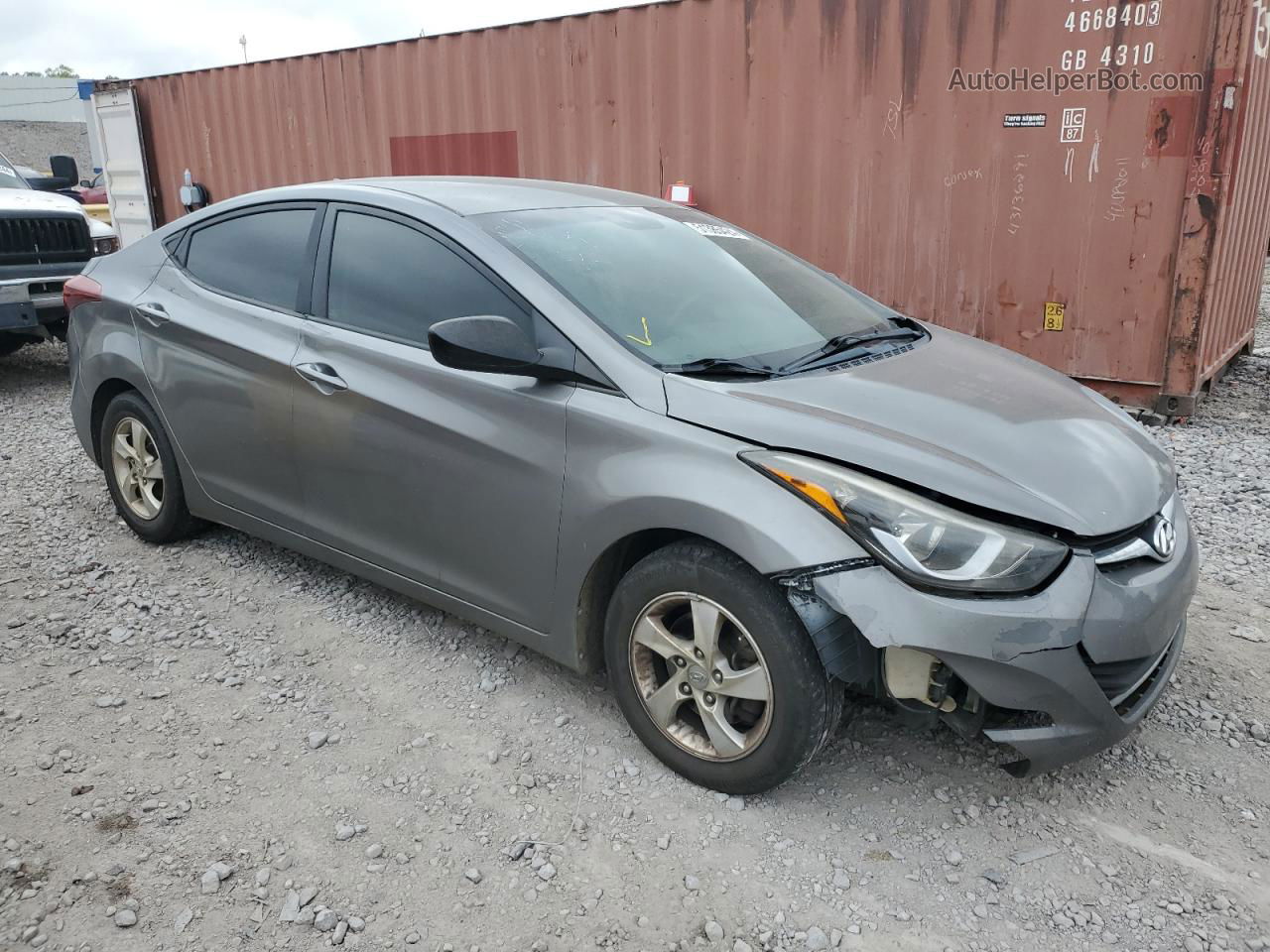 2014 Hyundai Elantra Se Gray vin: 5NPDH4AE5EH479022