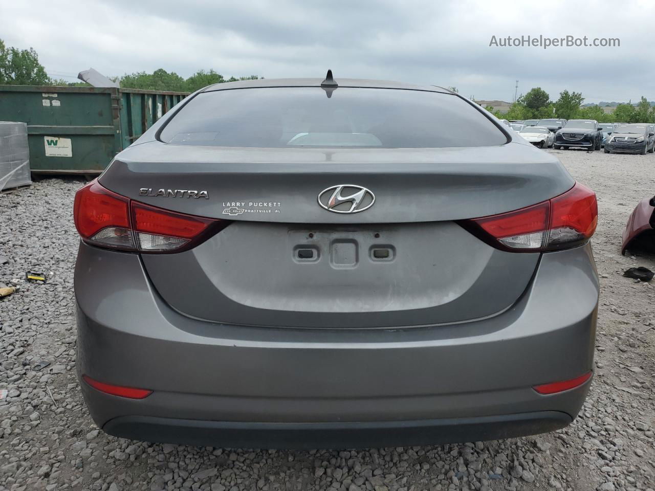 2014 Hyundai Elantra Se Gray vin: 5NPDH4AE5EH479022