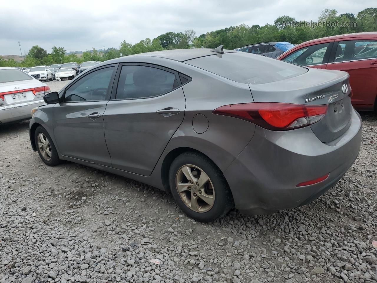 2014 Hyundai Elantra Se Gray vin: 5NPDH4AE5EH479022