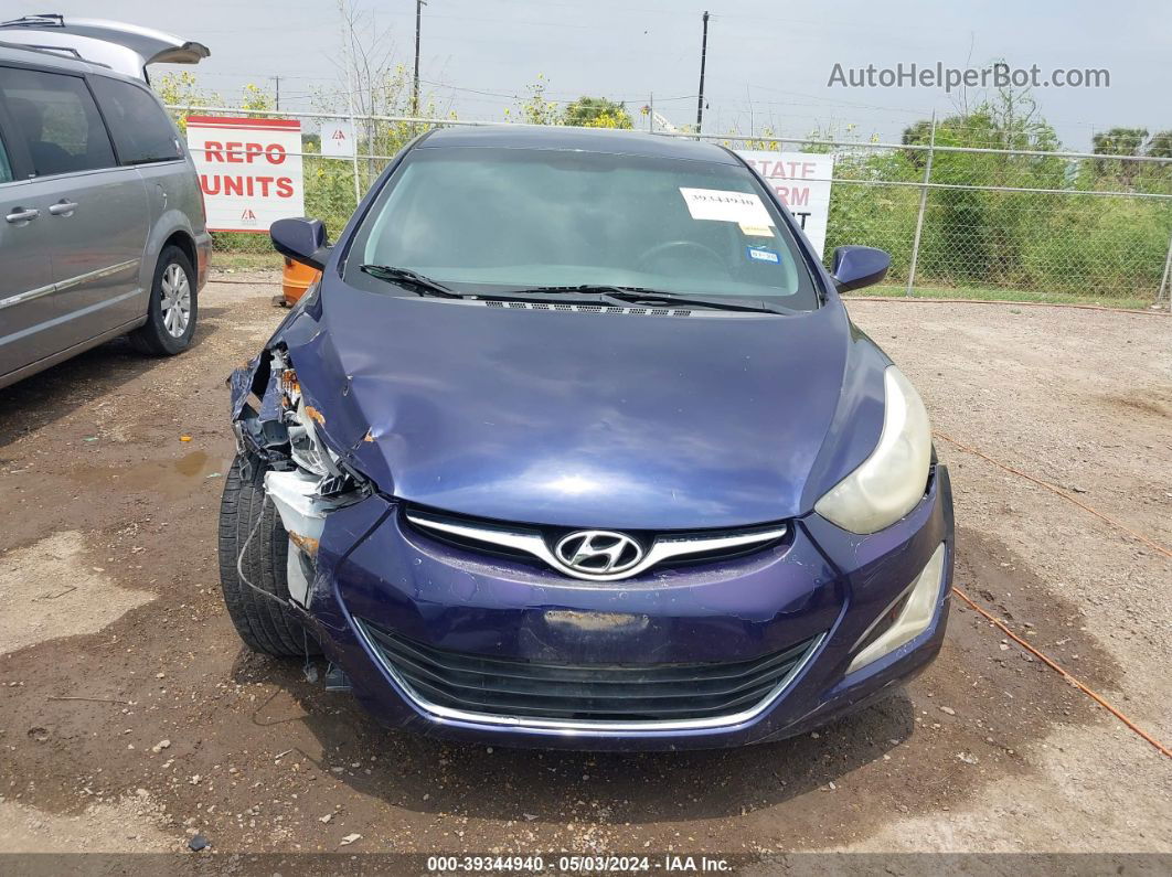 2014 Hyundai Elantra Se Синий vin: 5NPDH4AE5EH481871