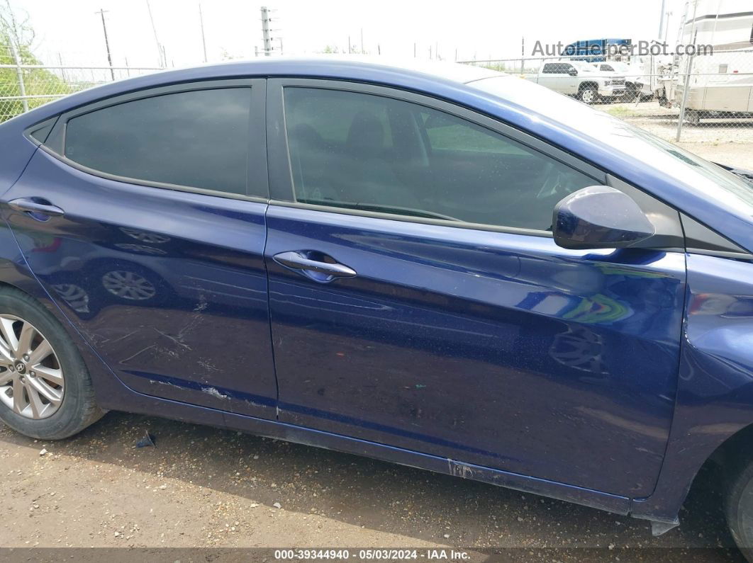 2014 Hyundai Elantra Se Blue vin: 5NPDH4AE5EH481871