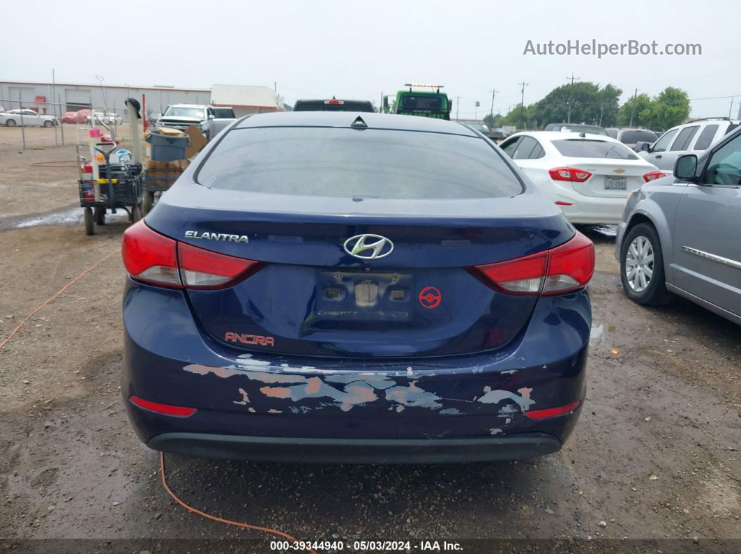 2014 Hyundai Elantra Se Blue vin: 5NPDH4AE5EH481871