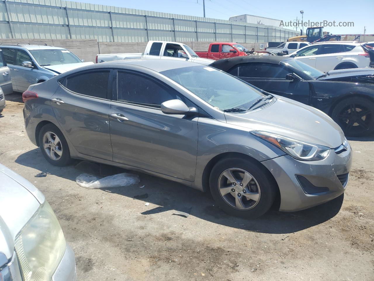 2014 Hyundai Elantra Se Gray vin: 5NPDH4AE5EH483734