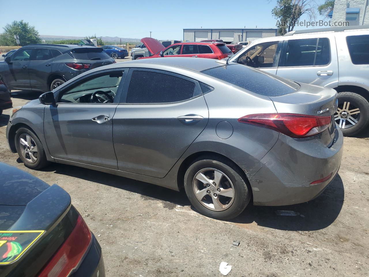 2014 Hyundai Elantra Se Gray vin: 5NPDH4AE5EH483734