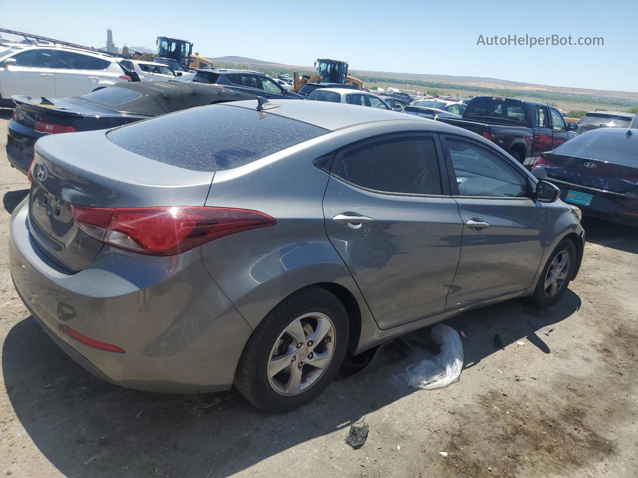 2014 Hyundai Elantra Se Gray vin: 5NPDH4AE5EH483734