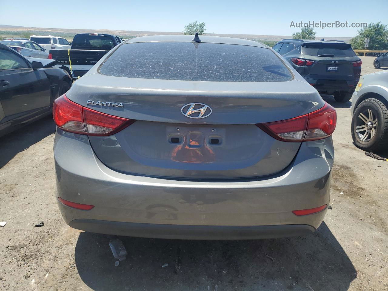 2014 Hyundai Elantra Se Gray vin: 5NPDH4AE5EH483734