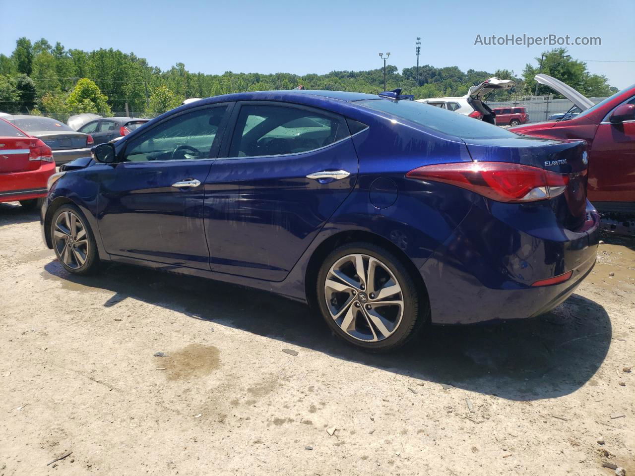 2014 Hyundai Elantra Se Синий vin: 5NPDH4AE5EH493776