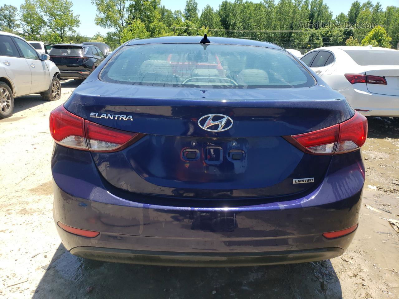 2014 Hyundai Elantra Se Blue vin: 5NPDH4AE5EH493776