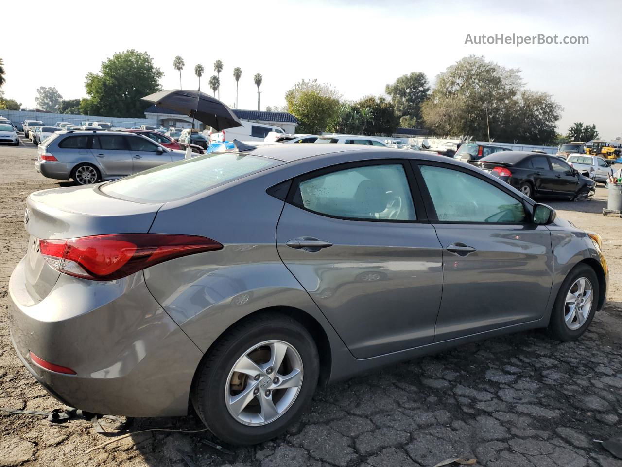 2014 Hyundai Elantra Se Gray vin: 5NPDH4AE5EH502928