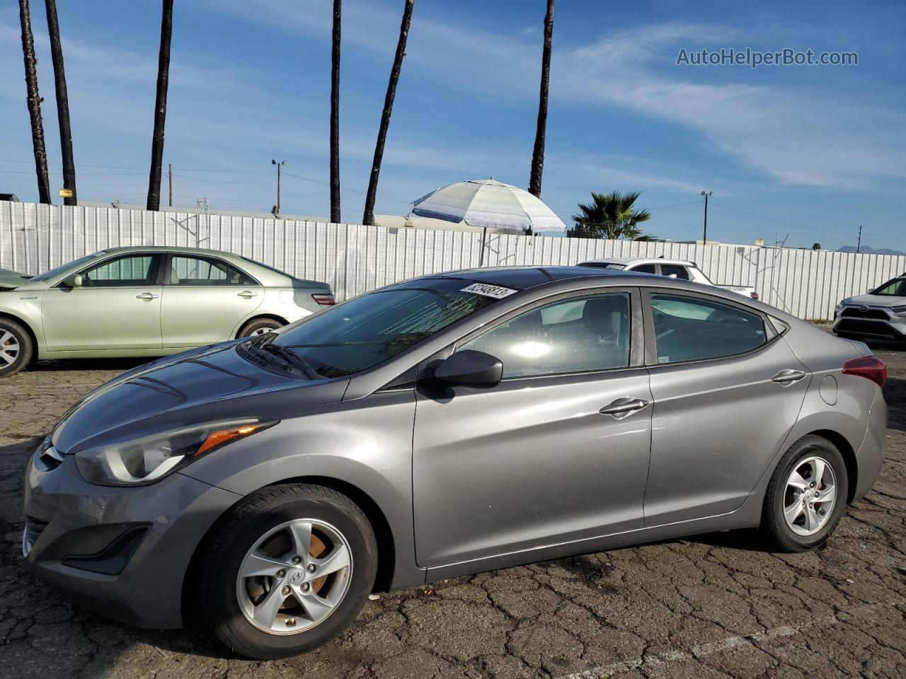 2014 Hyundai Elantra Se Gray vin: 5NPDH4AE5EH502928