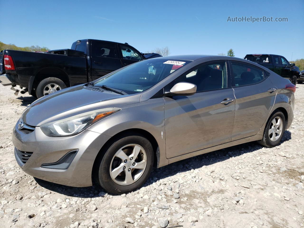 2014 Hyundai Elantra Se Brown vin: 5NPDH4AE5EH507224