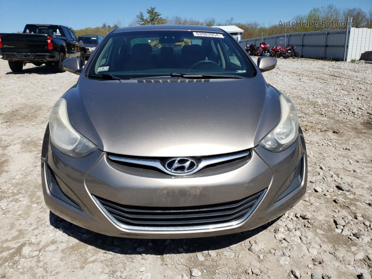 2014 Hyundai Elantra Se Brown vin: 5NPDH4AE5EH507224