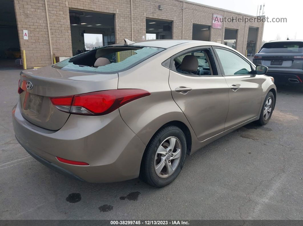 2014 Hyundai Elantra Se Brown vin: 5NPDH4AE5EH512052