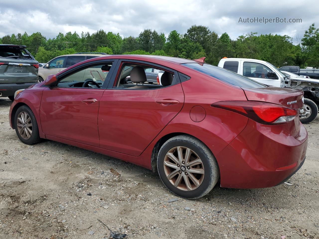 2014 Hyundai Elantra Se Red vin: 5NPDH4AE5EH513797