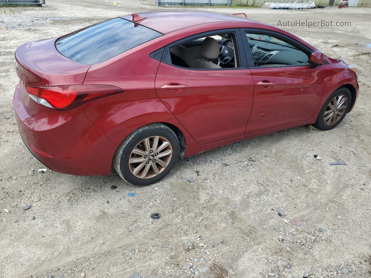 2014 Hyundai Elantra Se Red vin: 5NPDH4AE5EH513797