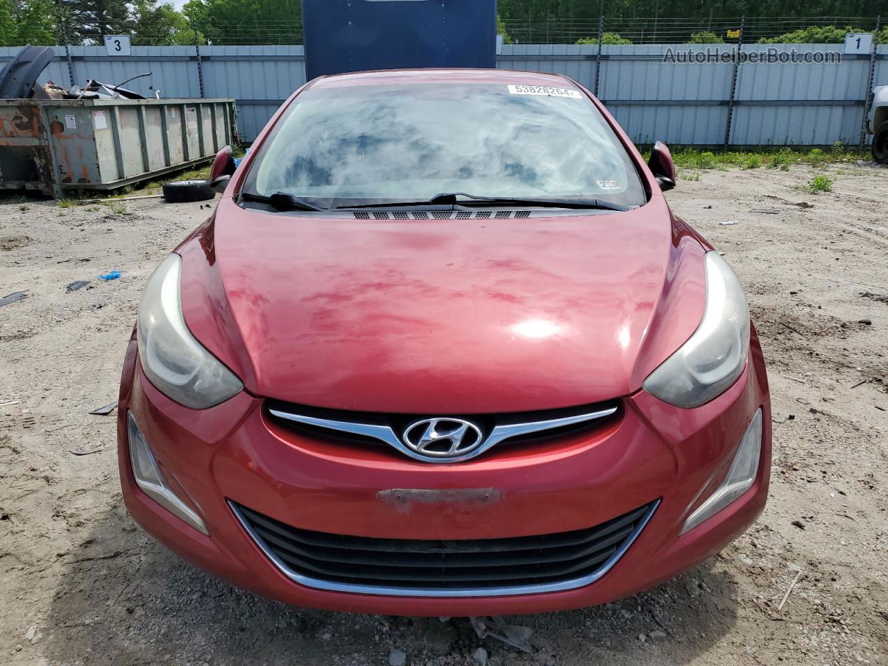 2014 Hyundai Elantra Se Red vin: 5NPDH4AE5EH513797