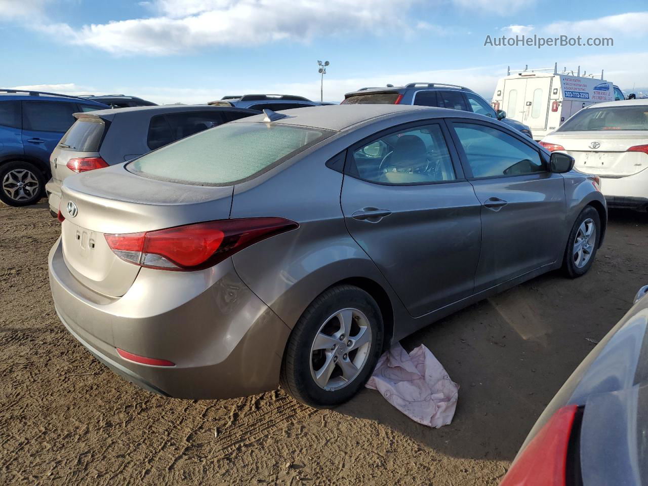 2014 Hyundai Elantra Se Желто-коричневый vin: 5NPDH4AE5EH530471