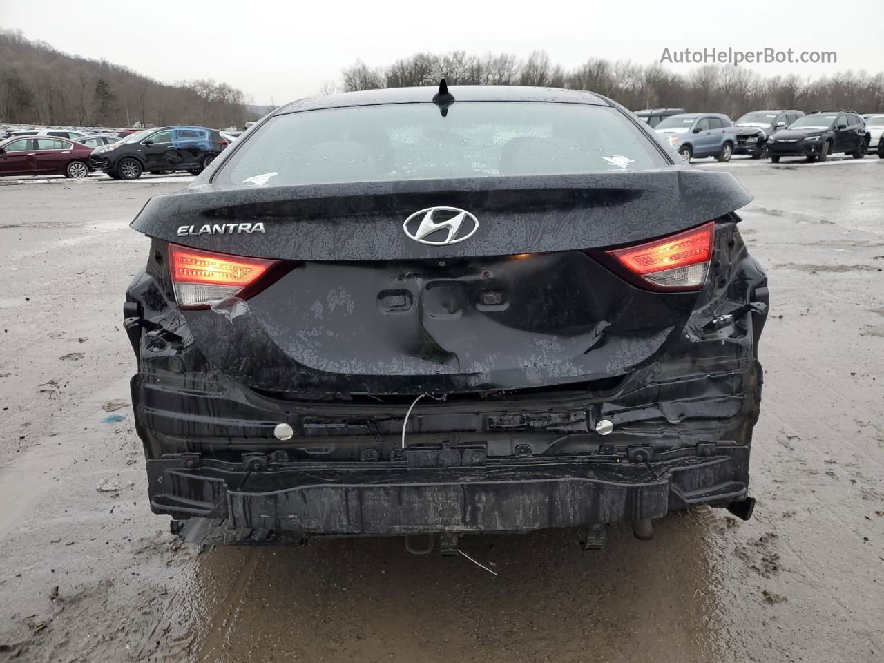 2014 Hyundai Elantra Se Black vin: 5NPDH4AE5EH546489